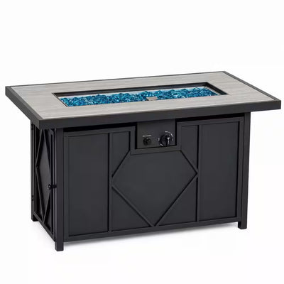 42 In. 60,000BTU Fire Pit Propane Gas Fire Pit Table Rectangular Tabletop
