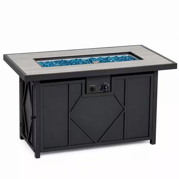 42 In. 60,000BTU Fire Pit Propane Gas Fire Pit Table Rectangular Tabletop
