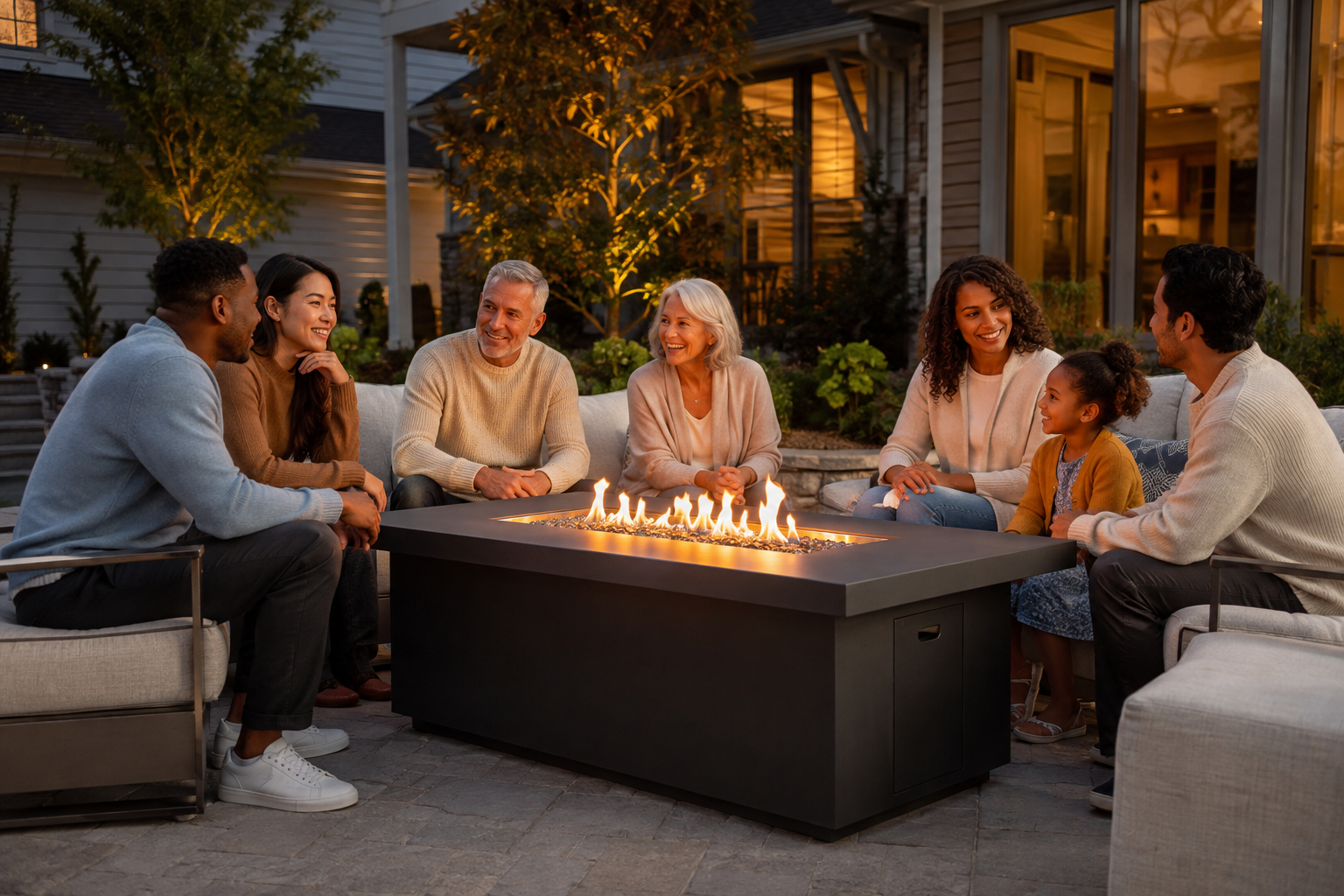 Gathered around the fire again